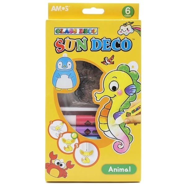 AMOS--BỘ MÀU VẼ TRANG TRÍ 6 MÀU ANIMAL(EQV-0408)