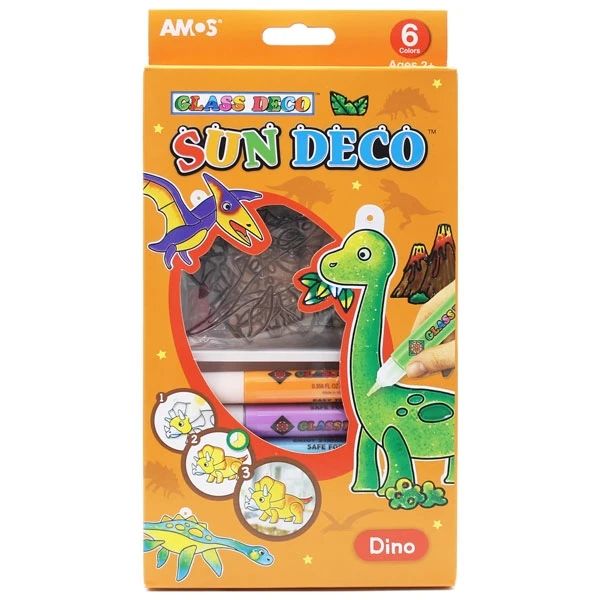 AMOS--BỘ MÀU VẼ TRANG TRÍ 6 MÀU DINO(EQV-0408)
