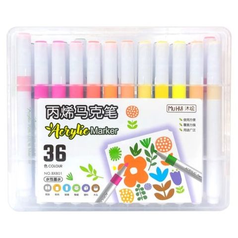 Hộp Bút 36 Màu Acrylic Tga No.Bx801 (0061-Ht)