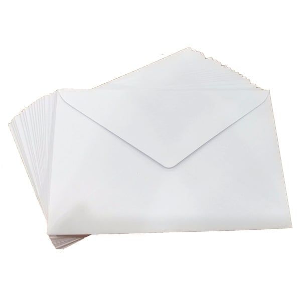 BAO THƯ TRẮNG NẮP XÉO CÓ KEO 10.8*16.5 CM (20 CÁI/LỐC) 1016 (0013-ĐĐ)