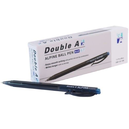 Double A - Viết Bi Da Alpine Ball 0.7 Mm - Vỏ Xanh-Xanh Dương (Vt)