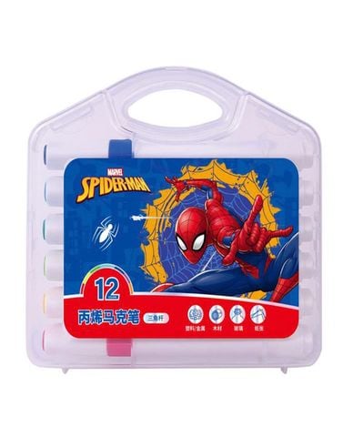 HỘP 12 CÂY VIẾT MÀU VẼ ACRYLIC SPIDERMAN