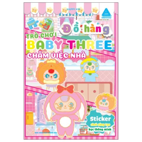 STICKER CHƠI SÁNG TẠO HỌC THÔNG MINH-TRÒ CHƠI ĐỒ HÀNG-BABY THREE CHĂM VIỆC NHÀ