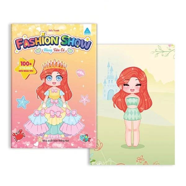 FASHION SHOW-NÀNG TIÊN CÁ-100 STICKER SIÊU ĐÁNG YÊU