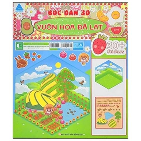 BÓC DÁN 3D-VƯỜN HOA ĐÀ LẠT (MÓC TREO)