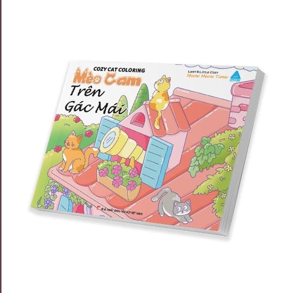 Cozy Cat Coloring-Mèo Cam Trên Gác Mái