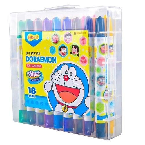 Bút Sáp Vặn Colokit 18 Màu TCR-C008/DO