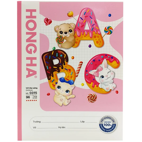 HH - Tập 96Tr Class Abc, 5 Ô Ly Vuông Dấu Dòng, Đl:100/90-92 (5Q/Lốc)