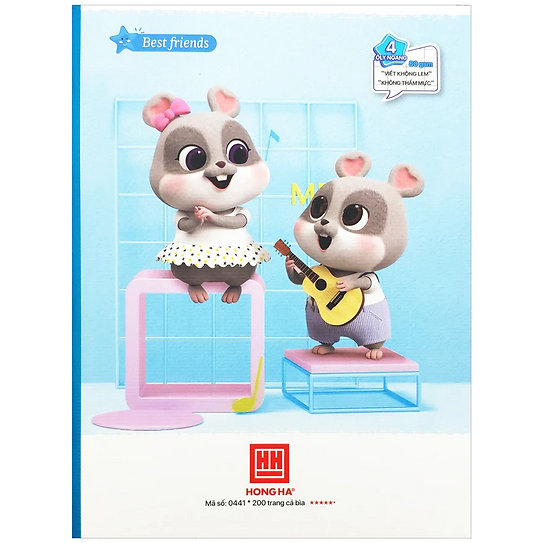 HH - Tập 200Tr Class Best Friend, 4 Ô Ly Ngang, 200Tr, Đl 80/90-92 (5Q/Lốc)( Giao Mẫu Ngẫu Nhiên)