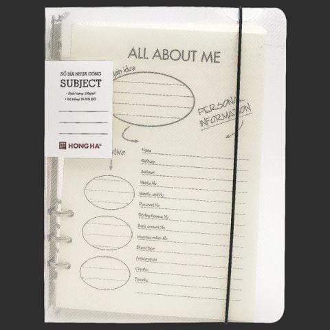 HH - SỔ BÌA NHỰA TRONG SUBJECT A5 KẺ NGANG, 200 TRANG, ĐL 100/76-78% (THKG0064)