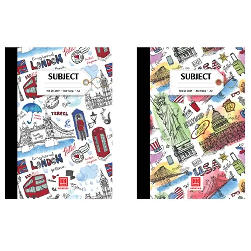 HH - Sổ Bìa Bồi Subject, A4, 360 Trang, Đl: 58/84 (5Q/Lốc)( Giao Mẫu Ngẫu Nhiên)