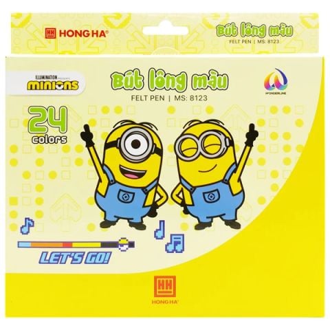 HH- BÚT LÔNG MÀU MINIONS 24 MÀU (THKG0064)