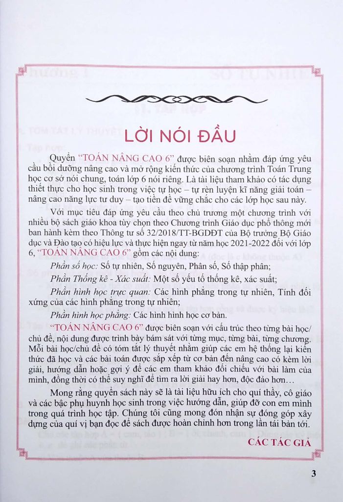 TOÁN NÂNG CAO 6 (CHƯƠNG TRÌNH MỚI )