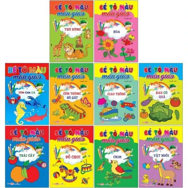 COMBO TÔ MÀU MẪU GIÁO