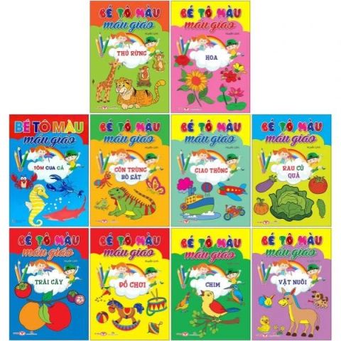 COMBO TÔ MÀU MẪU GIÁO