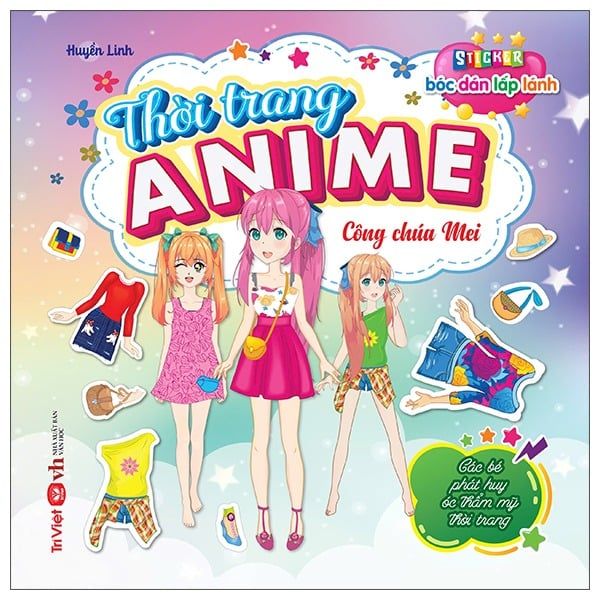 Sticker Bóc Dán Lấp Lánh - Thời Trang Anime