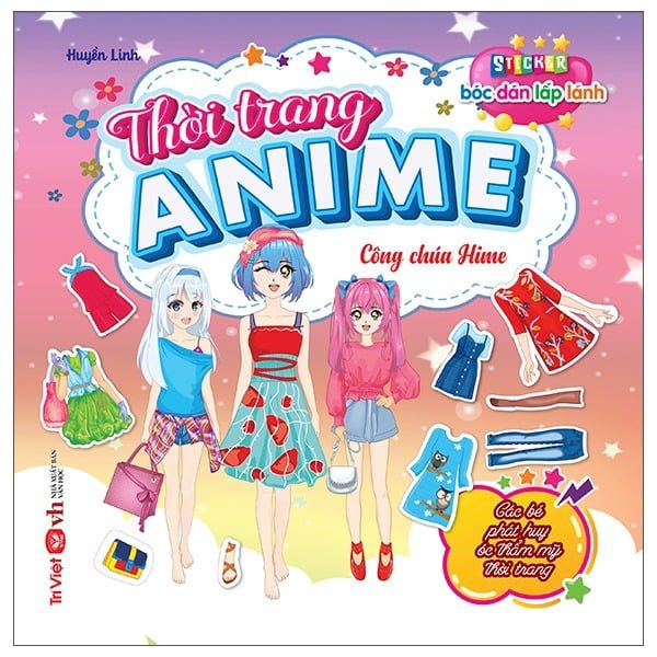 Sticker Bóc Dán Lấp Lánh - Thời Trang Anime