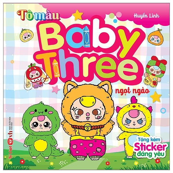 Tô Màu Baby Three Ngọt Ngào-Tặng Kèm Sticker Đáng Yêu