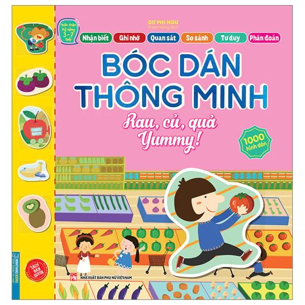 BÓC DÁN THÔNG MINH-RAU CỦ QUẢ YUMMY 1000 HÌNH DÁN