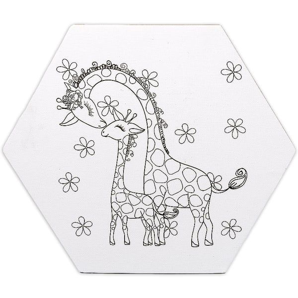 COLORMATE-BẢNG CANVAS VẼ IN LỤC GIÁC 25CM (BMQT-0170)