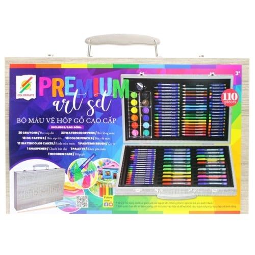 Bộ Màu Vẽ Hộp Gỗ Cao Cấp M110