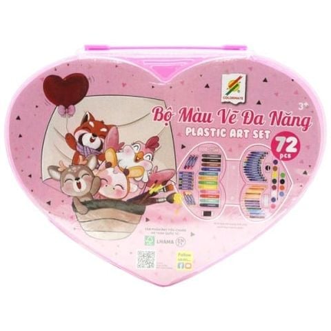 Colormate Bộ Màu Vẽ Đa Năng Hộp Nhựa P 72 (Bm-0170)