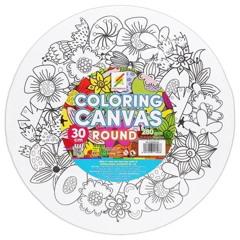 COLOREMATE-BẢNG CANVAS VẼ IN TRÒN 30CM (BMQT-0170)