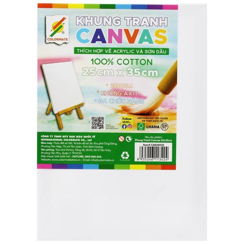 Khung Tranh Canvas 25 x 35 cm - Colormate CAS25X35