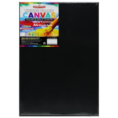 COLORMATE - KHUNG TRANH CANVAS ĐEN A4 (BM-0170)