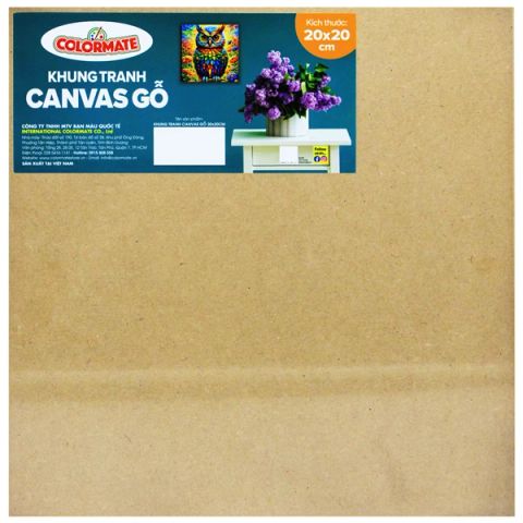 COLORMATE - KHUNG TRANH CANVAS GỖ 20X20CM (20X20X3.5CM) (BM-0170)