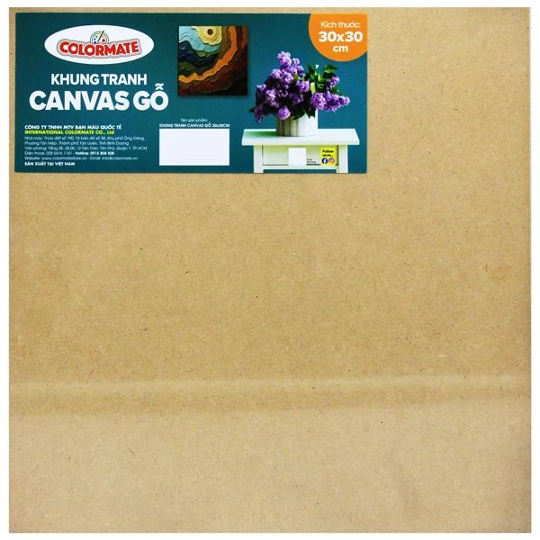 COLORMATE - KHUNG TRANH CANVAS GỖ 30X30CM (30X30X3.5CM) (BM-0170)