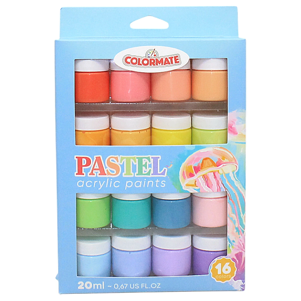 16 Chai Màu Vẽ Pastel Acrylic 20Ml