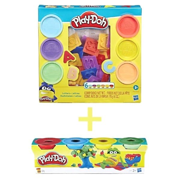 PLAYDOH Khuôn Tạo Hình Và Bột Nặn 4 Màu CBE8532/E8530-23241