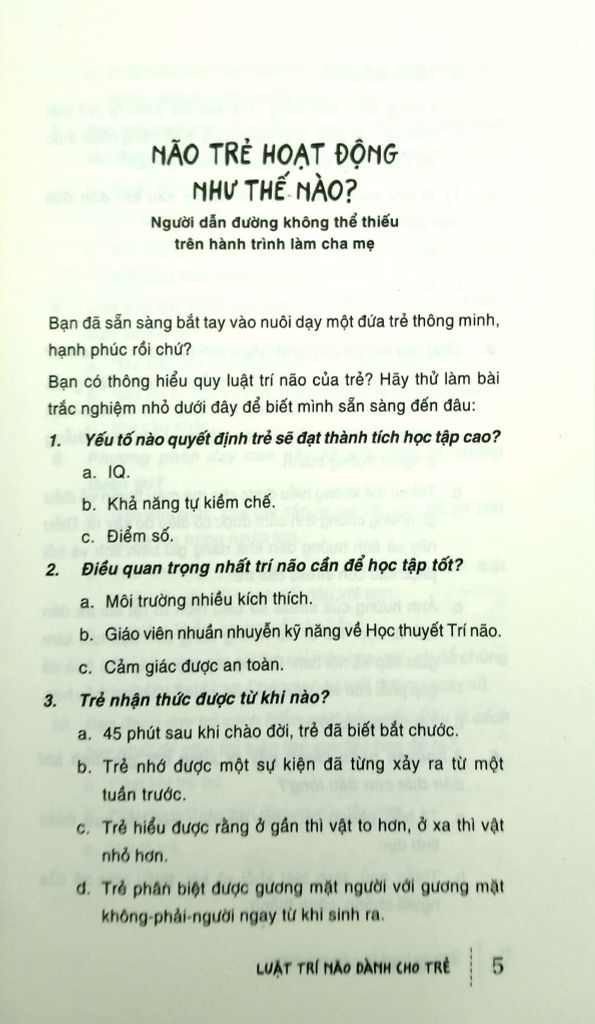 Luật Trí Não Dành Cho Trẻ
