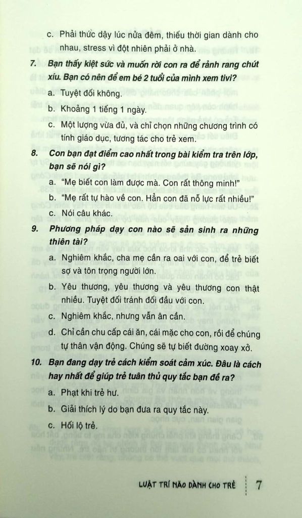 Luật Trí Não Dành Cho Trẻ