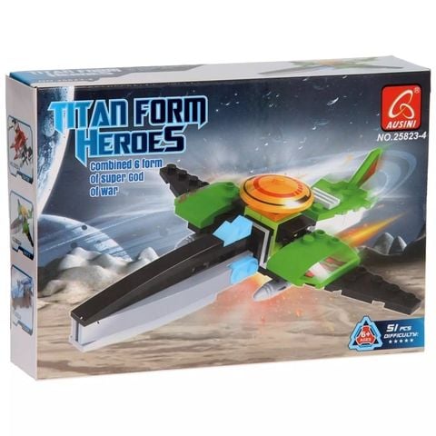 Đồ Chơi Lắp Ráp AUSINI Máy Bay Quân Đội AUS-25823-4