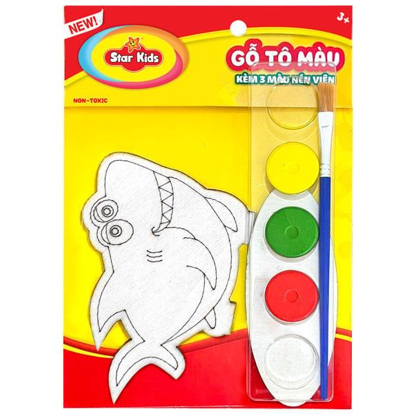 Bộ Đồ Chơi Gỗ Tô Màu Kèm 3 Màu Nén Viên K-251