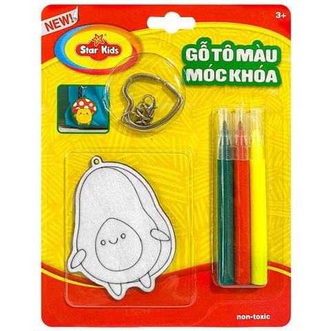 Bộ Đồ Chơi Gỗ Tô Màu Móc Khóa - Star Kids K-232