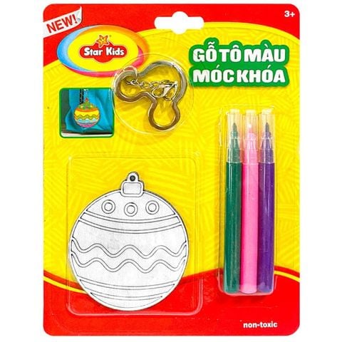 Bộ Đồ Chơi Gỗ Tô Màu Móc Khóa - Star Kids K-233