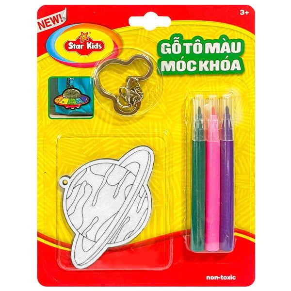 Bộ Đồ Chơi Gỗ Tô Màu Móc Khóa - Star Kids K-234