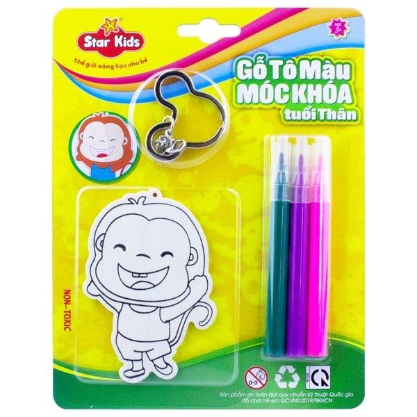 Đồ Chơi Gỗ Tô Màu Móc Khóa Tuổi Thân  K-231/9