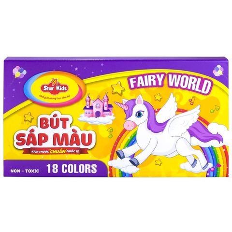 Hộp 18 Bút Sáp Màu - Star Kids K-CR18/2