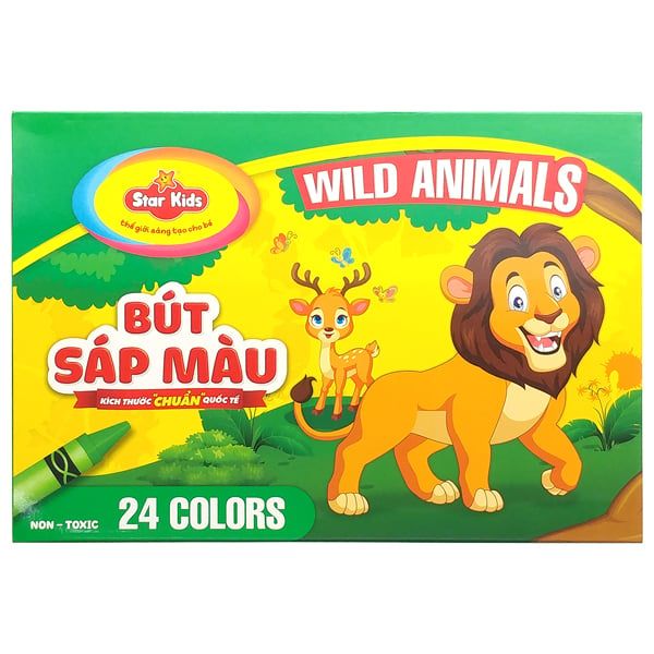 Hộp 24 Bút Sáp Màu - Star Kids K-CR24/2
