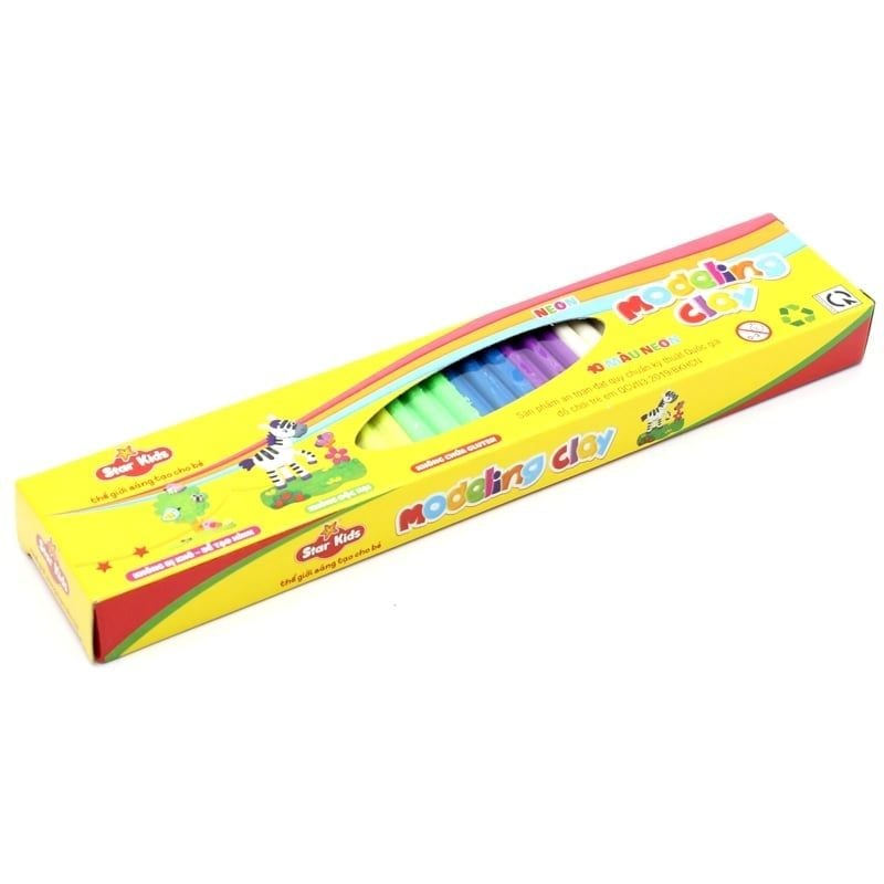 Đất Nặn 10 Màu 170g - Star Kids K-170/10C