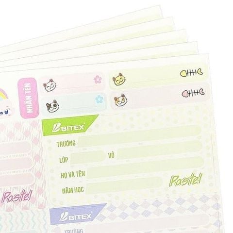 Bitex-Nhãn Vở Pastel/ Lb06 ( 50 X/H)(Bt-0323)