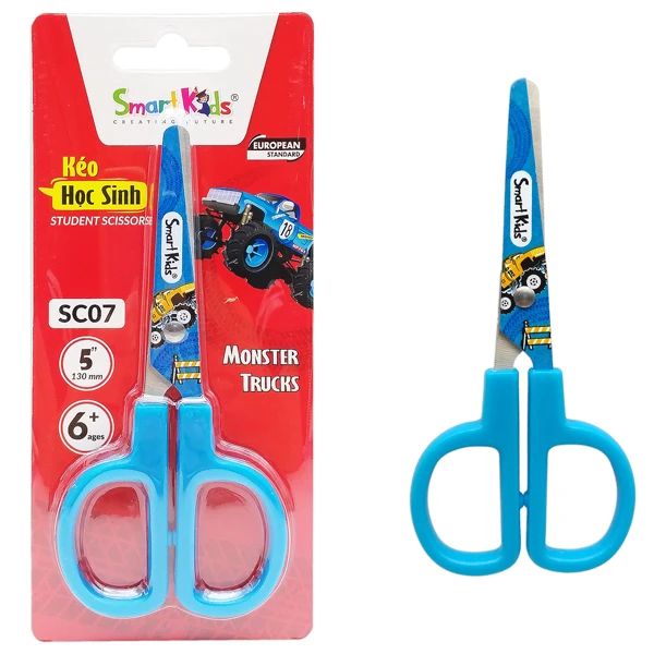 SMARTKIDS - KÉO HỌC SINH MONSTER TRUCK MÀU XANH DƯƠNG/SC07 (1 CÂY/VỈ)(THCK0323)