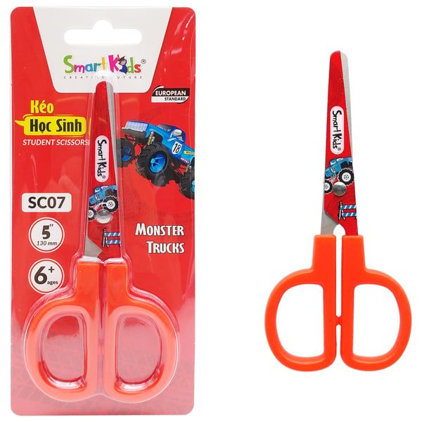 SMARTKIDS - KÉO HỌC SINH MONSTER TRUCK MÀU ĐỎ/SC07 (1 CÂY/VỈ)(THCK0323)