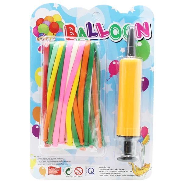 VỈ BONG BÓNG DÀI + ỐNG BƠM (PVP)-PVP 33