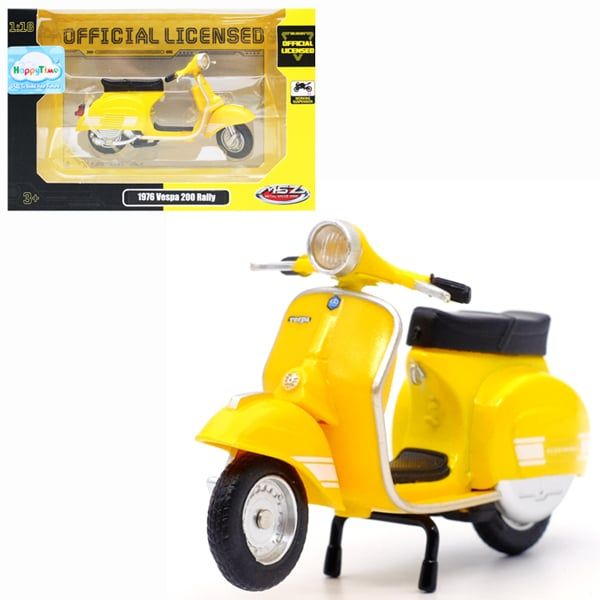 MÔ HÌNH XE 1976 VESPA 200 RALLY VÀNG 8308 (67709) (H.TIME)
