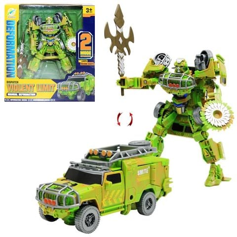 DEFORMATION ROBOT CHIẾN BINH BIẾN HÌNH XE QUÂN SỰ THIẾT GIÁP - 6747 (169-88) (H.TIME)